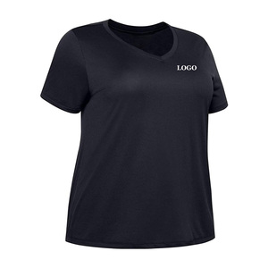 T-shirt décontracté d'été personnalisé 100% coton pour femme, haut court de sport de haute qualité à manches courtes pour la gym et le fitness, streetwear pour femme - Product Image 4