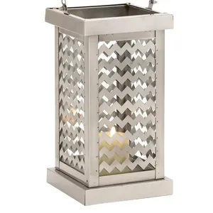 Porte-bougie décoratif en fer fait main, fournisseur d'usine OEM ODM pour les marques internationales de décoration intérieure, lanterne en bambou moderne - Product Image 3
