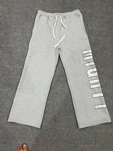 Manufacturer Custom Baggy Heavyweight Flare Wide Leg Sweat <b>Pant</b> Acid Wash Sun Faded French Terry Oversize Striped <b>Men</b> Sweatpants - Product Image 1