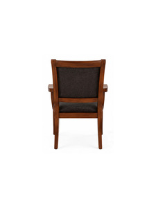 Sillón Clásico de Madera Maciza con Asiento Tapizado y Respaldo Curvo, Elegante Silla de Comedor para Muebles de Hotel y Restaurante - Product Image 4