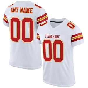 Wholsale Direct OMMIZ INDUSTRY Custom White Scarlet-<b>Gold</b> <b>Mesh</b> Authentic Football Jersey - Product Image 1