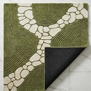 Tapis de salon moderne style Zen, vert nature, tufté à la main, minimaliste, doux, style japonais, décoration intérieure - Product Image 6