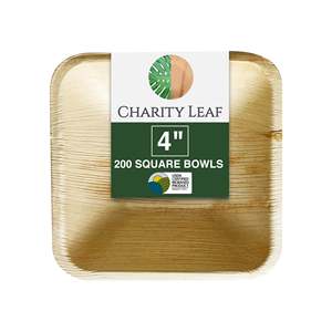 Ciotola Quadrata Monouso in Foglia di Palma Naturale da 4 Pollici - Product Image 6