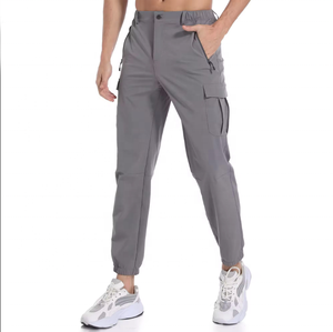 Men 100% Cotton Outdoor Cargo Pants Lightweight Breathable Quick Dry Mid Waist Jogger <b>Trousers</b> 6XL for Hiking <b>Travel</b> Casual Wear - Product Image 2