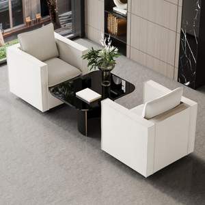 Moderno e comodo divano Beige con cuscini di seduta traspiranti poltrone Decorative per camere da letto angoli di lettura - Product Image 6