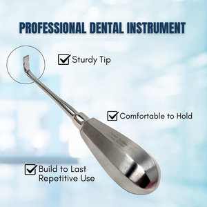 Separador y abridor de coronas dentales profesional |   Elevador de Extracción con Punta Curva en Ángulo Recto de 90 Grados y Mango Ergonómico Hueco - Product Image 2