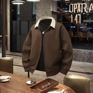Veste de travail vintage américaine pour hommes, grande taille, en toile, style décontracté, fermeture éclair, idéale pour la saison hivernale - Product Image 6