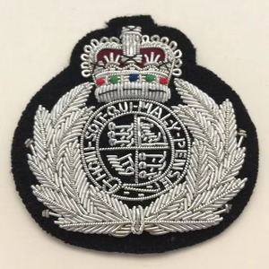 Custom size Hand Embroidered Bullion Blazer Badge/Wholesale Cheap Bullion <b>Wire</b> Golden Customized Hand Made Embroidery Badges - Product Image 6