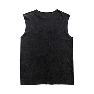 Fabricant de vêtements de sport en gros – Débardeur en jersey de coton délavé à l'acide, style streetwear vintage, avec logo personnalisé imprimé, pour l'entraînement - Product Image 2