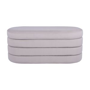 Panca Ottomana in Velluto Taupe con Contenitore - Sgabelli e Pouf Eleganti - Product Image 6