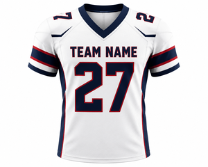 Ensemble d'uniformes de football américain personnalisés |   Maillot et pantalon de football sublimés |   Fabricant de vêtements de sport avec nom et numéro d'équipe - Product Image 1