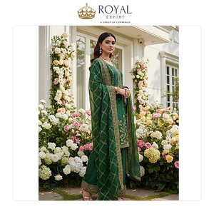 คอลเลคชั่นชุดชาราร่างานแต่งงานผ้าไหมแท้คุณภาพดีที่สุด ดีไซน์ทันสมัย สวยงาม พร้อมงานปักเลื่อมหนัก - Product Image 4