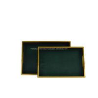 Plateau de service décoratif carré en cuir PU poli de qualité commerciale supérieure, style Art Déco, compatible lave-vaisselle, pour la maison et le salon
