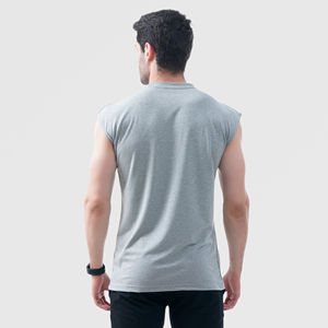 Camiseta sin mangas de algodón acanalado para hombre, verano 2026, con logo personalizado, básica, deportiva, para gimnasio, servicio OEM, venta al por mayor - Product Image 5