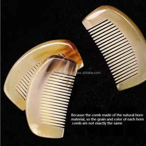 หวีเขาควายธรรมชาติทำมือหวีป้องกันไฟฟ้าสถิตเครื่องมือผมขนาดพกพาใช้ในบ้านจัดแต่งทรงผมเป็นมิตรต่อสิ่งแวดล้อม - Product Image 6