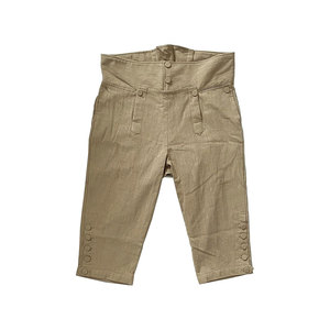 Pantalon Capri pour homme à taille haute avec fermeture boutonnée et poches latérales en coton Oxford, style décontracté, pour le printemps - Product Image 1