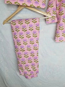 Handmade Cotton Pajama Set, Floral Print Bridal Party <b>PJs</b> - Product Image 3