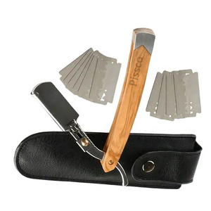 Navajas de afeitar rectas plegables para cortar la barba - Product Image 6