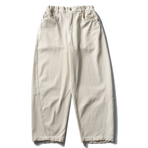 Pantalones Casuales Retro de Color Sólido para Hombre, Pantalones Anchos con Bolsillos Simples y Cintura Elástica, Estilo Banana - Product Image 4