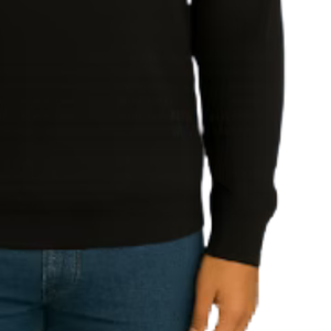 Sweat-shirt à col rond noir pour homme, décontracté, à manches longues, pull-over, streetwear quotidien, vêtements confortables pour un style de vie actif - Product Image 3