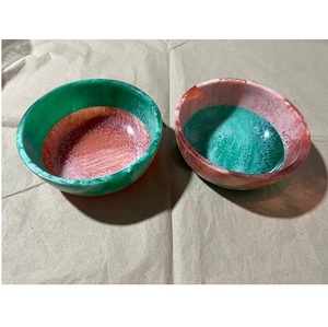 ชามเรซิ่นสีน้ำเงินกรมท่า งานฝีมือ ชุดจานเสิร์ฟตกแต่งหรูหรา ภาชนะใส่อาหาร หลายขนาด ศิลปะสมัยใหม่ ธีมโบราณ สำหรับเทศกาล - Product Image 6