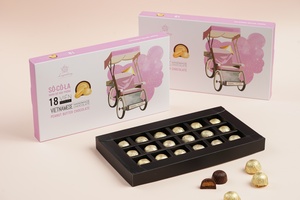 Caja de Regalo de Lujo con Chocolates y Dulces, Chocolate Negro Relleno de Crema de Cacahuete para Venta al por Mayor con Empaque Personalizado - Product Image 4