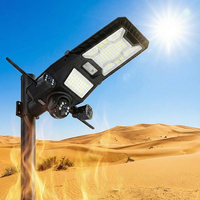 Slimme bewakingscamera met 30x zoom, 5G netwerk, draadloze AI, verborgen bewaking, aluminium, 500W zonne-straatlamp met camera