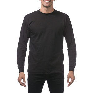 T-shirt à manches longues pour homme, col rond, coupe classique, logo personnalisé, tissu respirant et doux, vêtement décontracté pour tous les jours, t-shirt en coton uni - Product Image 3