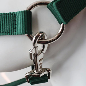 Harnais de cheval tissé vert avec boucles métalliques et sangles réglables pour l'équitation, avec support de nuque rembourré - Product Image 5