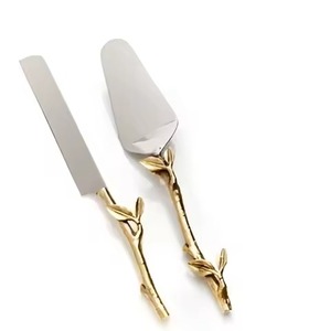 Wedding Cake <b>Tool</b> Set Metal Cake Knife and Server Stainless Steel Dessert Serving Kit Table Decor - Product Image 1