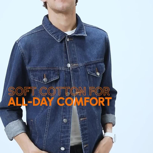 OEM Mens Denim Jean <b>Jacket</b> Casual Outwear Fall <b>Jacket</b> Denim Button up Coat Oversize Denim <b>Jacket</b> for Men acidwash fashion casual - Product Image 5