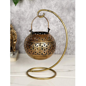 Handmade Metal Hanging <b>Tealight</b> Candle Holder with Stand Decorative <b>Lantern</b> Candle Holder for Home Garden Wedding Table - Product Image 4