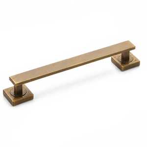 Modern Steel Cabinet D Pull Handles Set Brushed Nickel & Antique Bronze Surface Mount <b>Hardware</b> Skies Traders DH268 Oval Antirust - Product Image 5