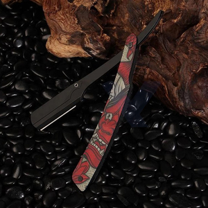 Professional Barber Straight Edge Razor High Quality Stainless Steel Shaving <b>Knife</b> with Sharp Blade Premium Men's Grooming Razor - Product Image 3