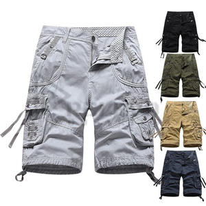 Pantalones Cortos Cargo de Algodón 100% para Hombre, Diseño Exclusivo, Lavado Ácido, Largura hasta la Rodilla, Casual de Verano, Cintura Media Elástica, Estampado, Servicio ODM - Product Image 1