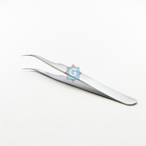 Pinzas Antiestáticas Hechas a Mano para Extensión de Pestañas, Punta Curva de Acero Inoxidable, Naturales y Suaves - Product Image 1