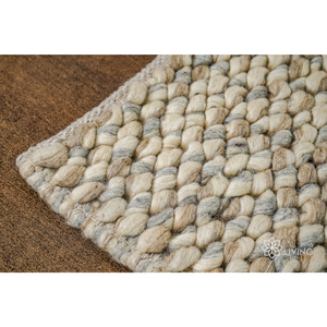 Alfombra Boho de Lana Tejida a Mano, Lista para Enviar |   Alfombra de Lana Natural para Espacios Habitables |   Tamaño OEM ODM - Product Image 2