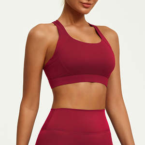 Sujetador Deportivo Transpirable, Sin Costuras, Ligero, de Color Sólido, de Poliéster/Nailon, con Alta Sujeción, Antibacteriano, de Secado Rápido, para Yoga - Product Image 1