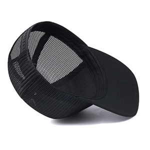 Best Price Unisex Black Mesh Trucker Hat 6-Panel Adjustable <b>Flat</b> Brim Casual <b>Cap</b> Spring <b>Summer</b> Breathable Fabric OEM Supply - Product Image 6