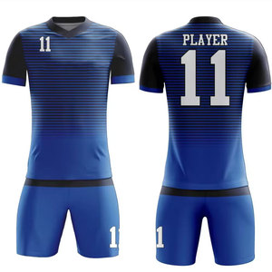 Conjunto de Camiseta de Fútbol Personalizada con Rayas, Cuello en V, Manga Corta, 100% Poliéster Transpirable, Uniforme con Número 11 y Nombre del Jugador - Product Image 4