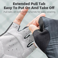 Guantes de Ciclismo Unisex de Nylon de Medio Dedo Antideslizantes para Ciclismo, Bicicleta, Conducción, Uso en Exteriores y Gimnasio, Ajuste Universal