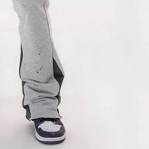 Hot Sale Men Flare Pants High Waist Regulars Fit <b>Bell</b> Bottom Style Sweatpants Comfortable Fitted Flared Sweat Pants For Men - Product Image 5