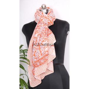 Cotton Hand Block Printed Floral Sarong Pareo Bikini Cover Up Beach <b>Wrap</b> Scarf Lightweight Soft Women Wholesale Fashion - Product Image 4