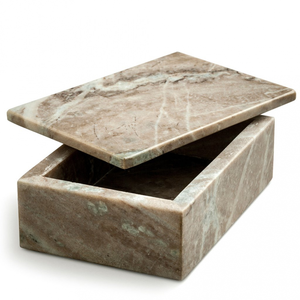Marble Jewelry <b>Box</b> New Arrival 2-Pieces With Custom Sizes Natural Stone Jewelry Storage Accessories Boxes - Product Image 1