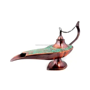 Unique New Aladdin Genie lamp hot sale Brass Magic Light Oil Lamp Handmade By Metal Overseas