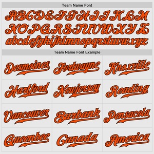 Camiseta de Béisbol Personalizada con Rayas Blancas y Naranjas, Manga Corta, Botones Completos, Nombre del Equipo Sublimado, Número, 100% Poliéster - Product Image 4