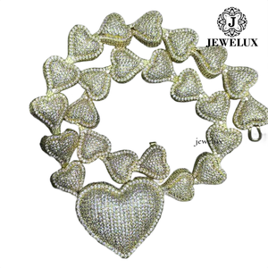 Collier chaîne cubaine de qualité supérieure, entièrement serti de diamants, style hip-hop, personnalisable à prix compétitif - Product Image 5