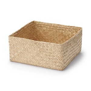 Seagrass Organizer Herringbone <b>Square</b> <b>Basket</b> Handmade Storage <b>Basket</b> Wholesale eco-friendly Made in Viet Nam - Product Image 1