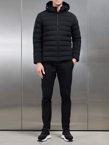 Veste matelassée à capuche unisexe en coton de haute qualité, imperméable et coupe-vent, personnalisable selon la taille du pack technique du client - Product Image 4