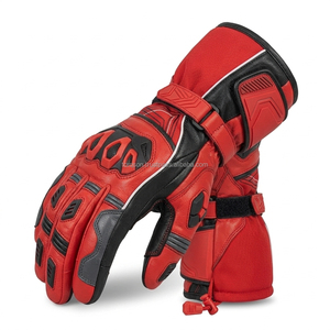 Guantes cálidos para motocicleta diseñados con materiales resistentes a la intemperie, palmas acolchadas y dedos flexibles para mayor comodidad en la conducción invernal. - Product Image 4